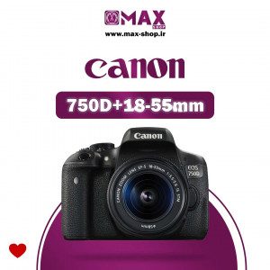 دوربین حرفه ای کانن  | Canon 750D+18-55mm   دست دو
