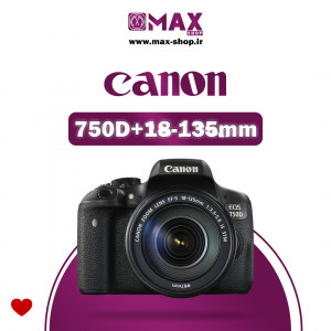 دوربین حرفه ای کانن | Canon 750D+18-135MM    دست دو