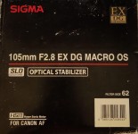 لنز ماکرو سیگما برای سونی SIGMA 105MM F/2.8 DG DN MACRO ART دست دوم