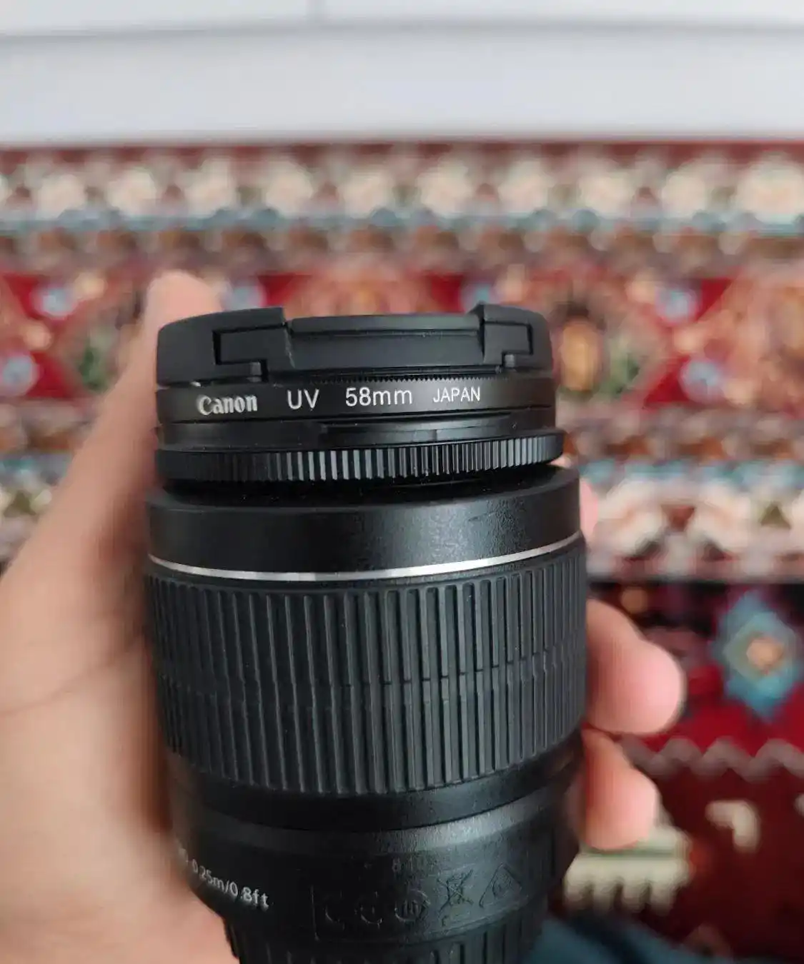 لنز canon EFS 18-55 دست دو