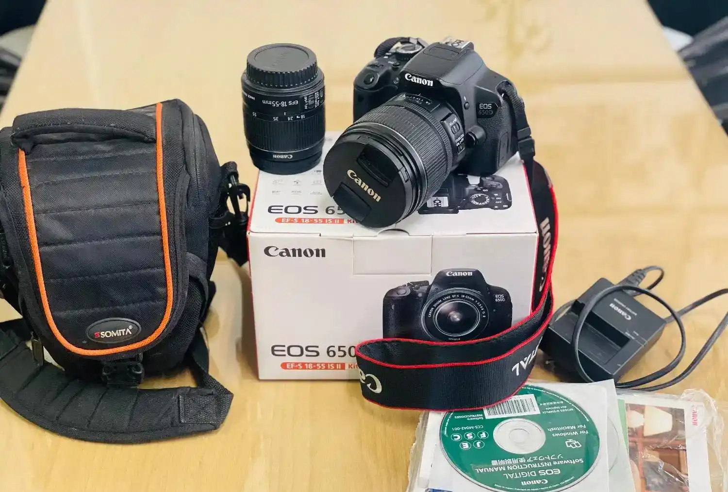 دوربین کانن 650D canon با دو لنز دست دو