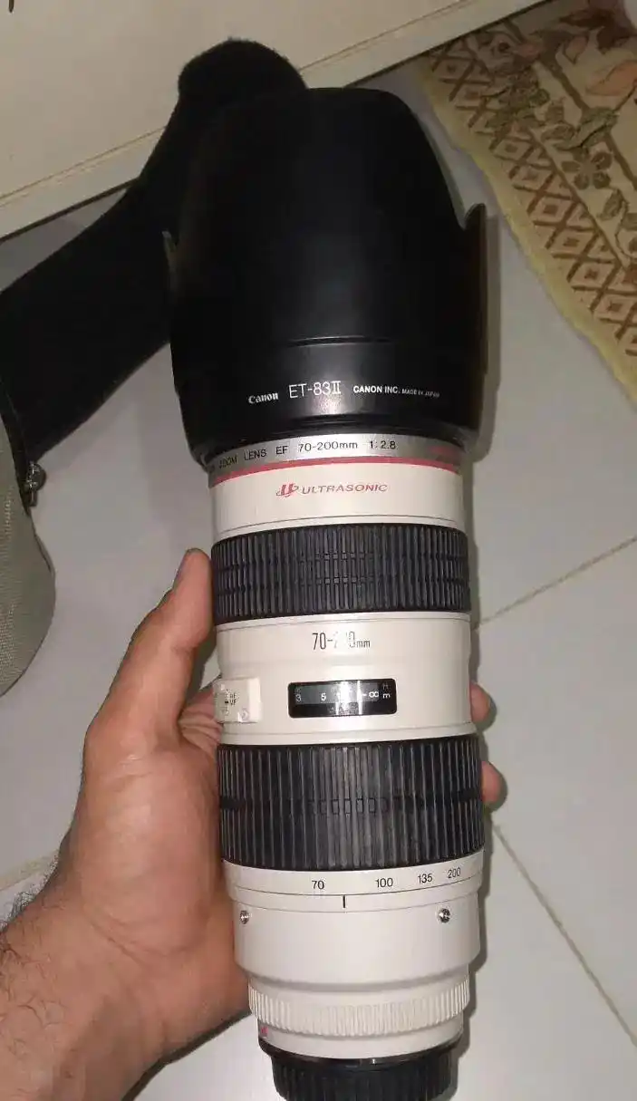 لنز  70-200 canon دست دو