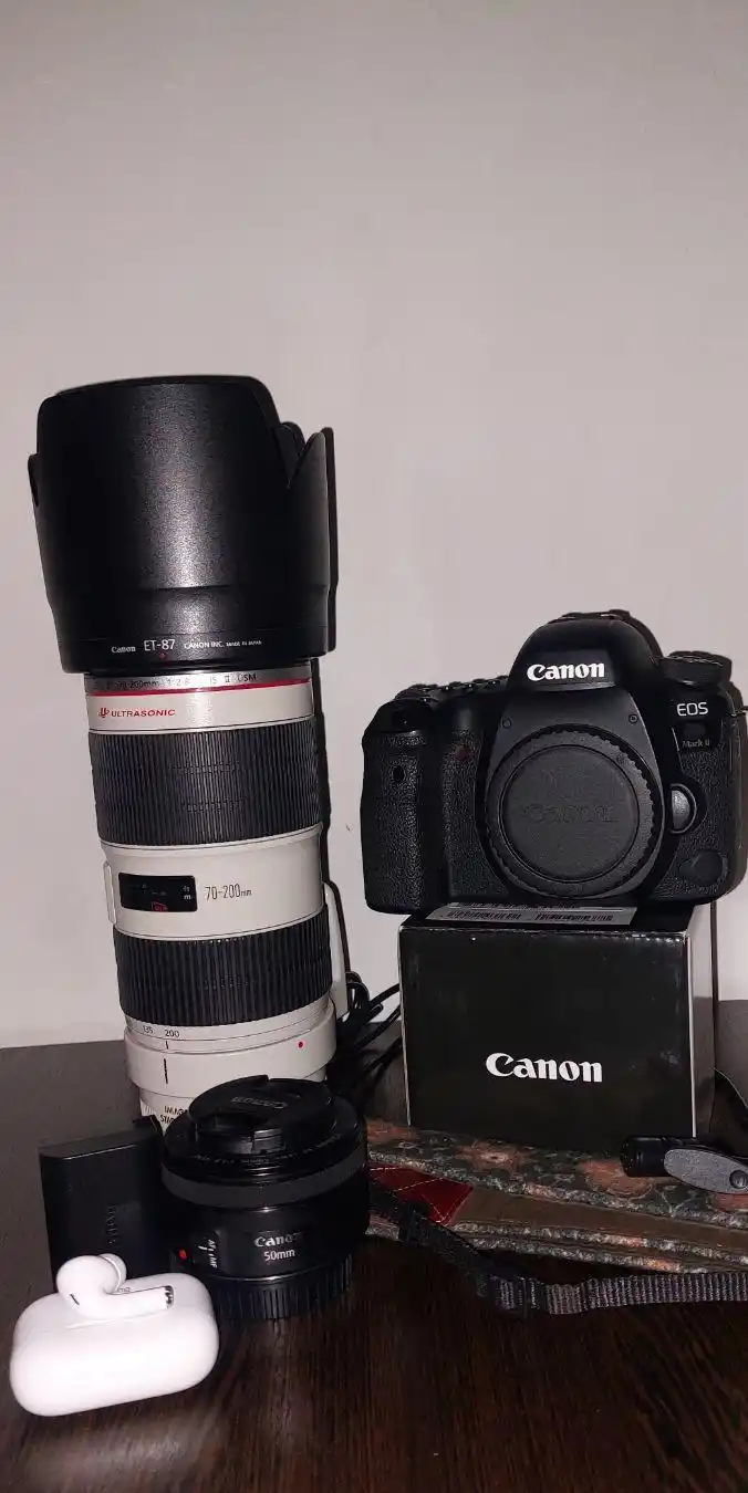 دوربین کنون ۶ دی مارک ۲ با ۲ عدد لنز دست دو