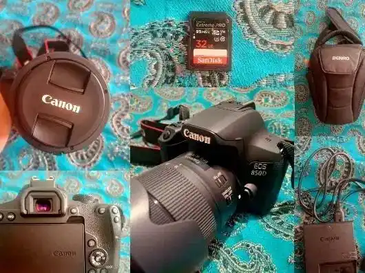 دوربین کنون 850D با لنز 18-135- سالم و کامل دست دو
