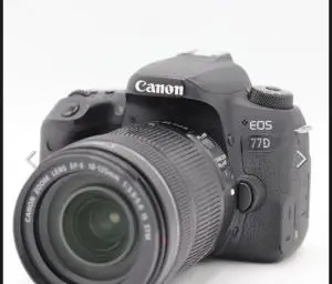 دوربین canon 77D با تجهیزات دست دوم