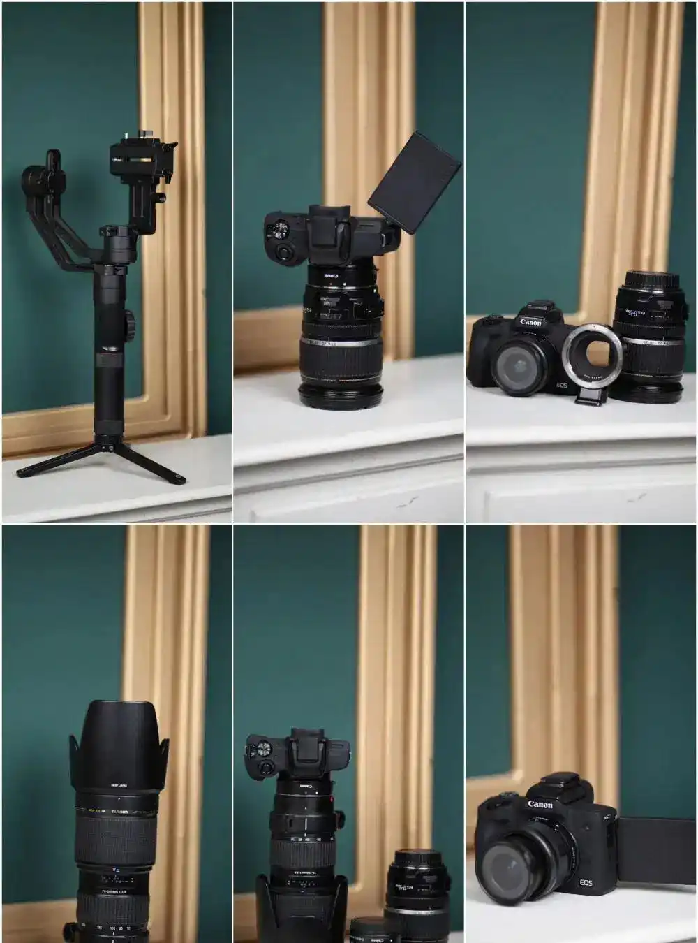 دوربین  Cannon m50 و تجهیزات دست دو