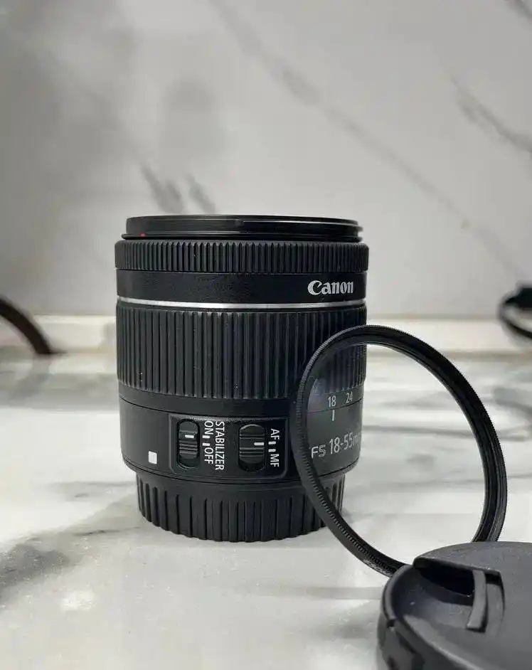 لنز کیت Canon 18-55mm IS STM (نسخه F4) -  در حد نو دست دو
