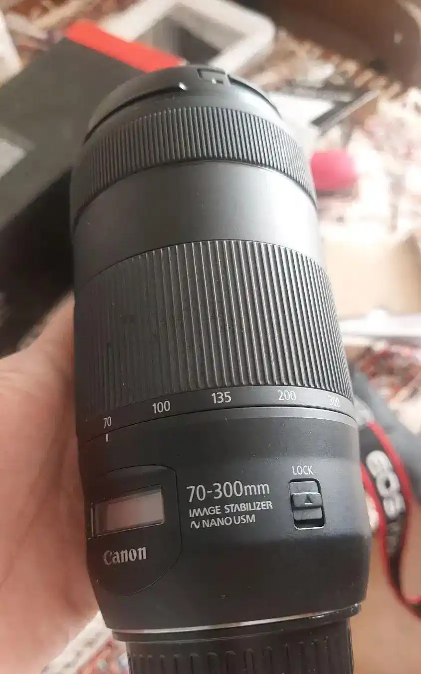 لنز دوربین کنون70-300 دست دو