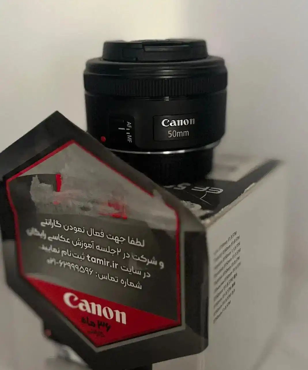 لنز کانن 50mm دست دو