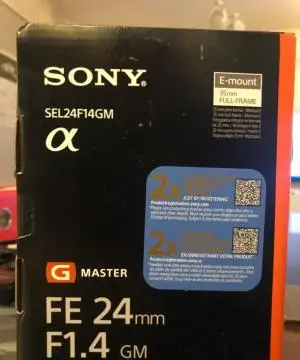 لنز سونی جی مستر 24mm f/2.8 sony gواید دست دوم