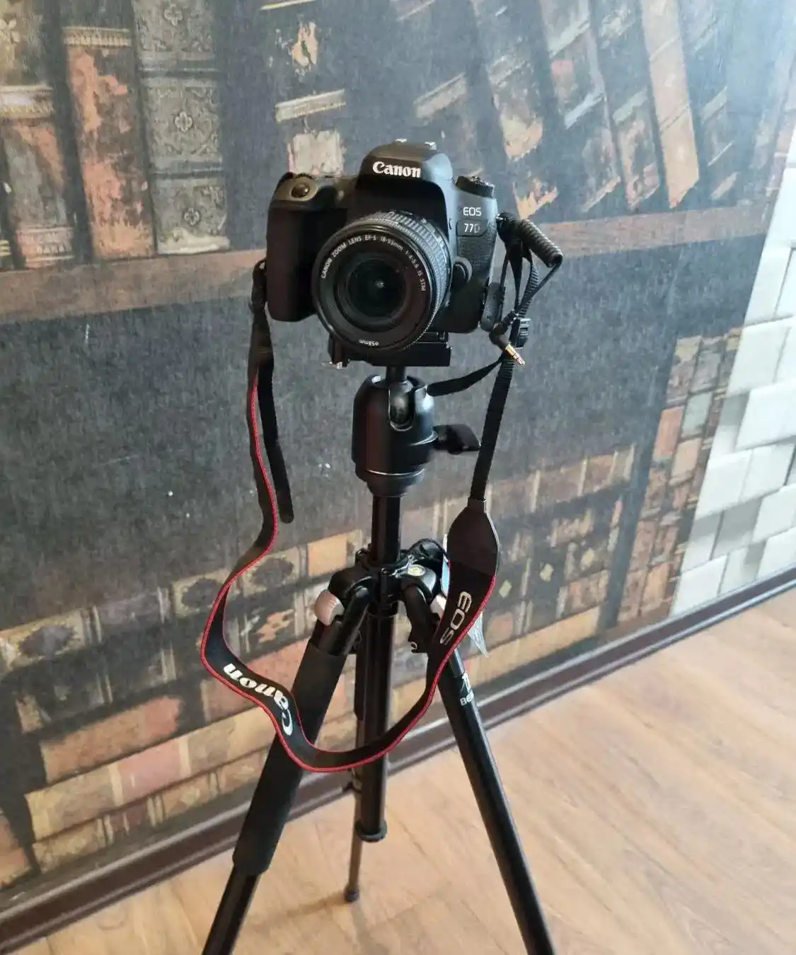 دوربین کانن 77d (لنز میکروفون کیف سه پایه جعبه) دست دو