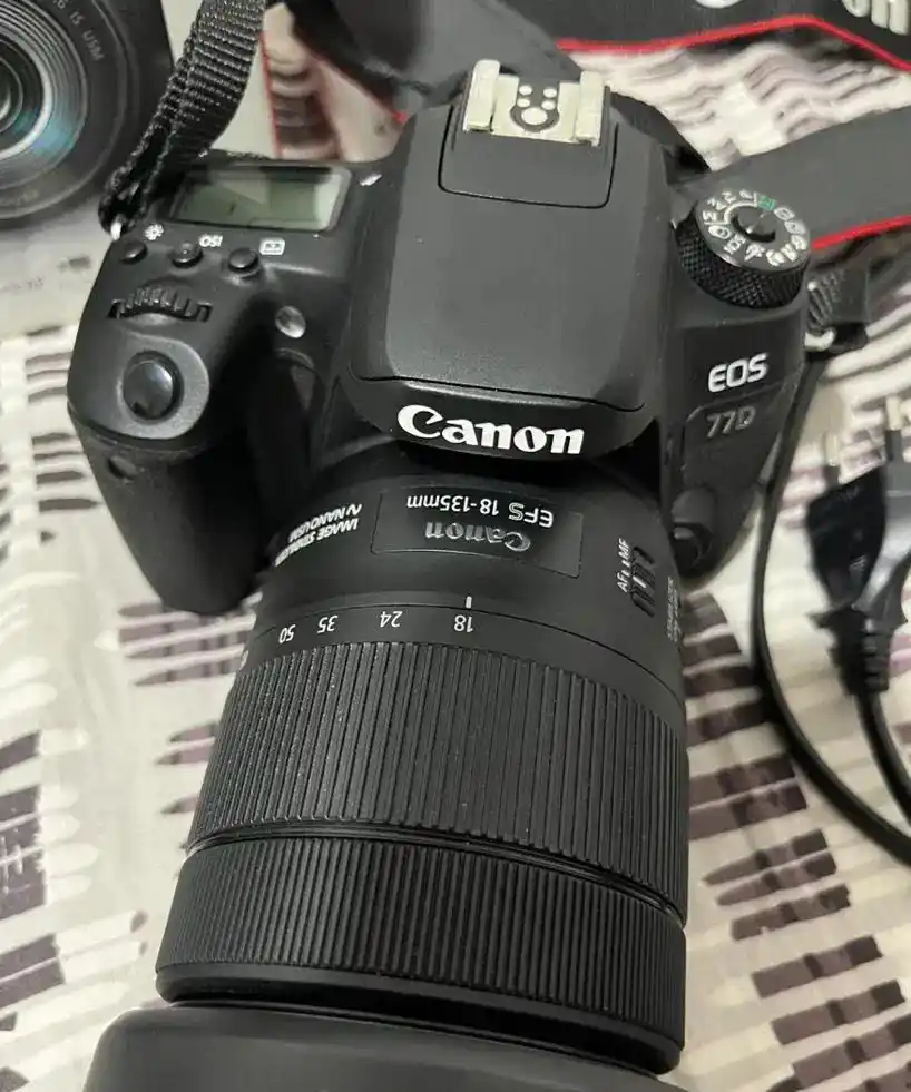 دوربین کانن کنون canon 77d  همراه با لنز دست دو