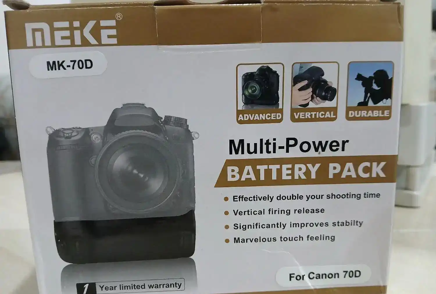 گریپ باطری دوربین مایک مدل 80D و 70D و .... دست دو