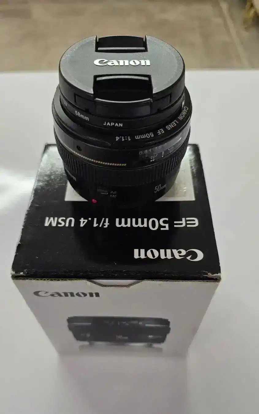 لنز دوربین پرتره CANON EF 50MM F 1.4 USM دست دو