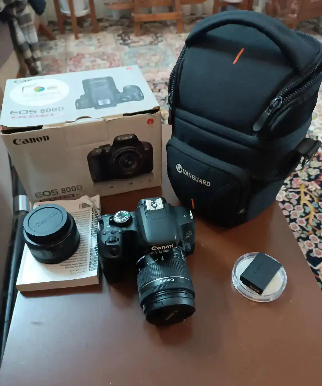 دوربین عکاسی canon eos800d همراه با لنز ef 50mm دست دو