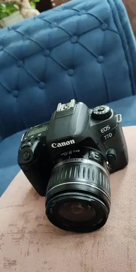 دوربین عکاسی 77D Canon با لنز 55-18 دست دو