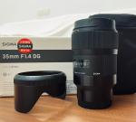 لنز سیگما 35mm f/1.4 DG HSM Art Sony E برای سونی دست دوم