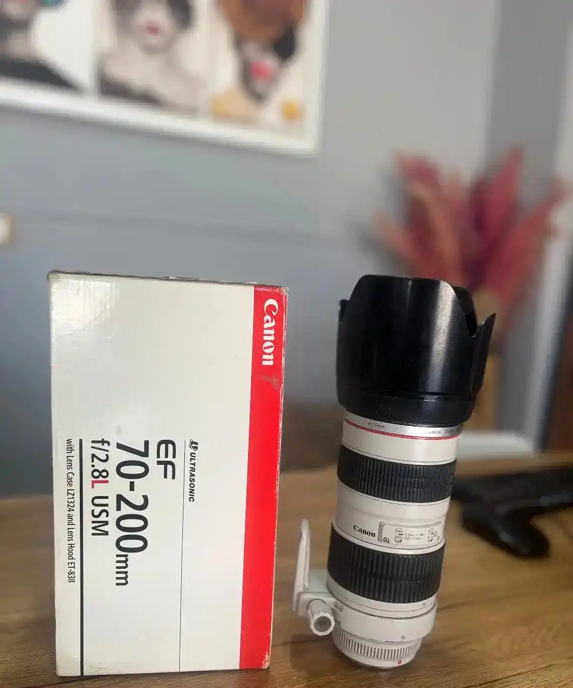 لنز ef 70-200 f2.8 usm تایپ ۱ دست دو
