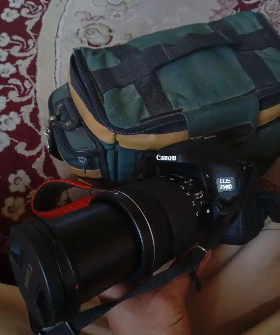 دوربین کنون 750d لنز 18-135 دست دو