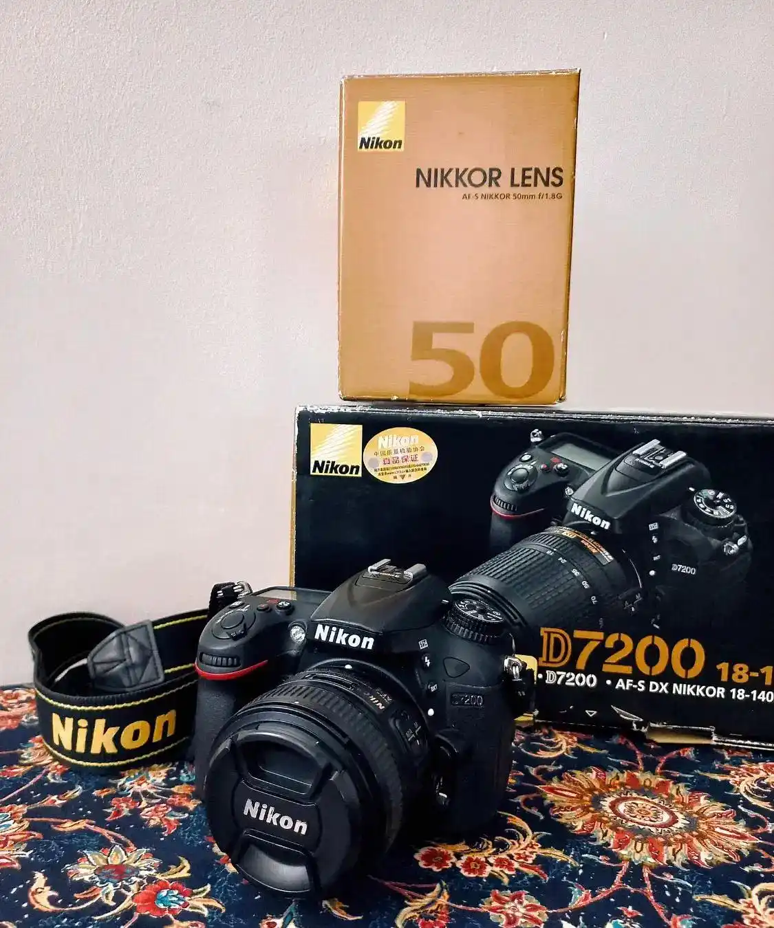 نیکون d7100 لنز 50mm فیکس دست دو