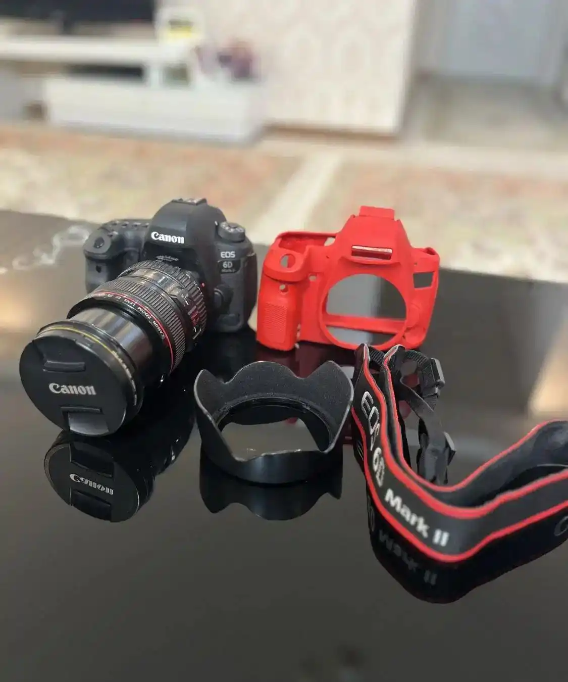Canon 6D Mark ii + Lens 24-105 USM دست دو