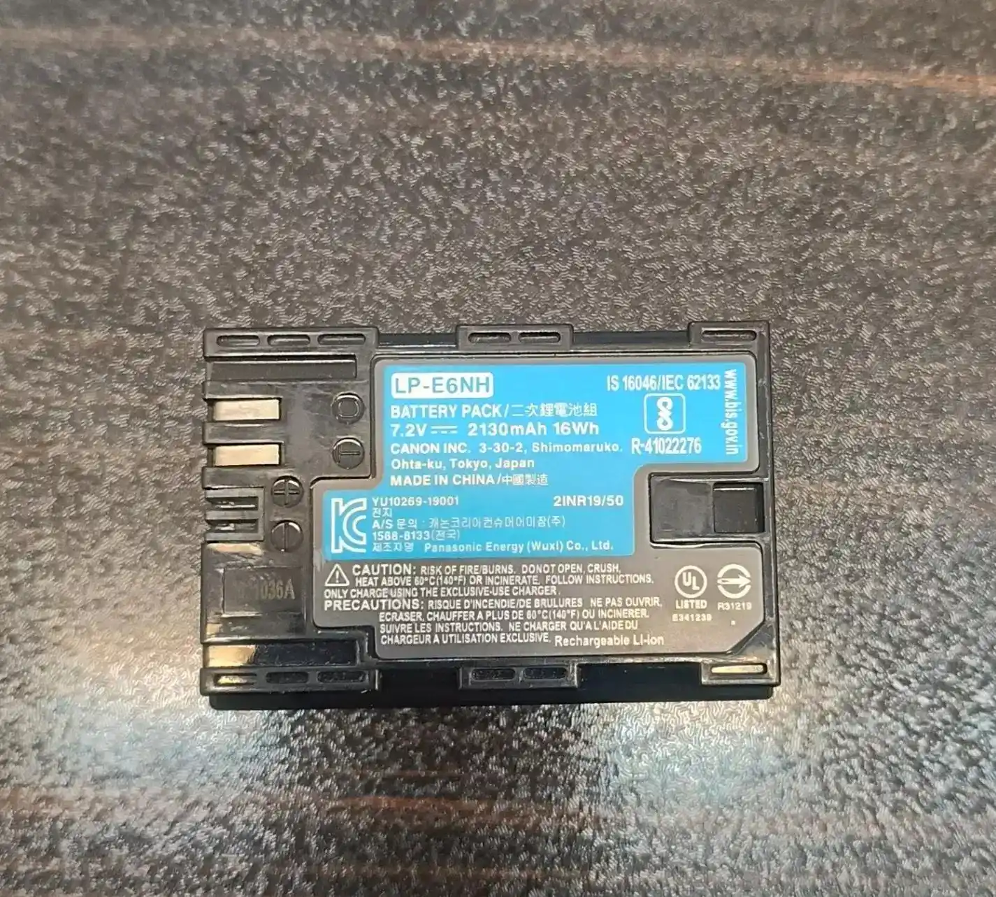 باتری اورجینال بدون کارتن canon LP-E6NH دست دو