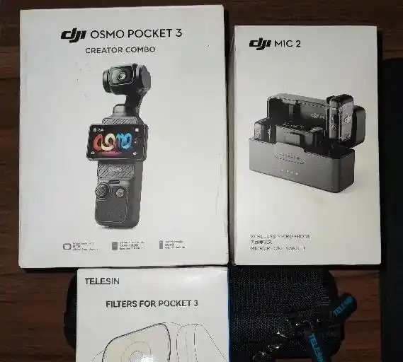 Osmo Pocket 3 Combo + Dji Mic 2 دست دو