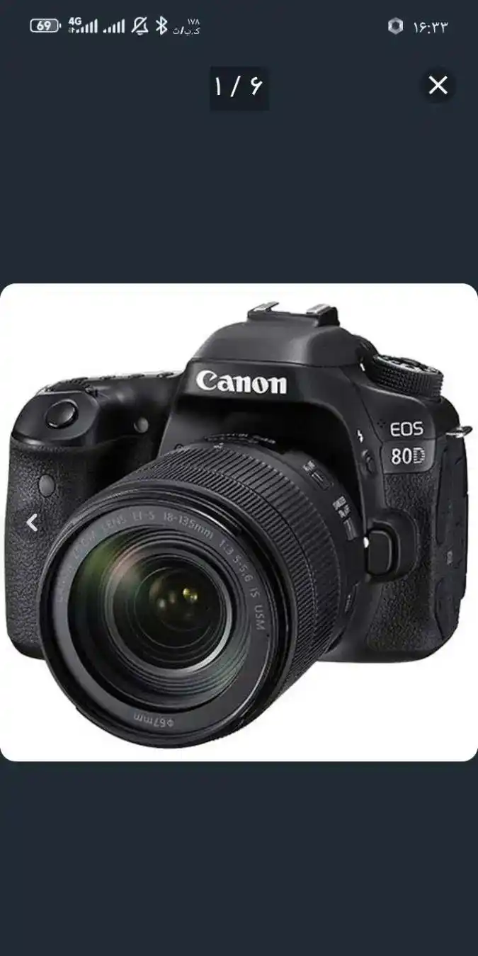 دوربین canon 80d در حد نو دست دو