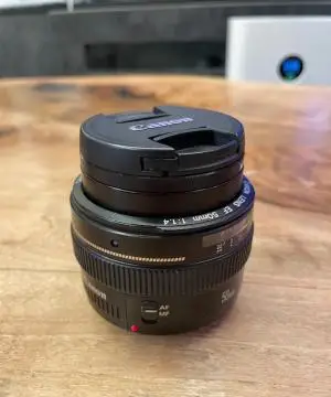 لنز کنون Canon 50 mm f1.4 USM نو اپن باکس دست دوم