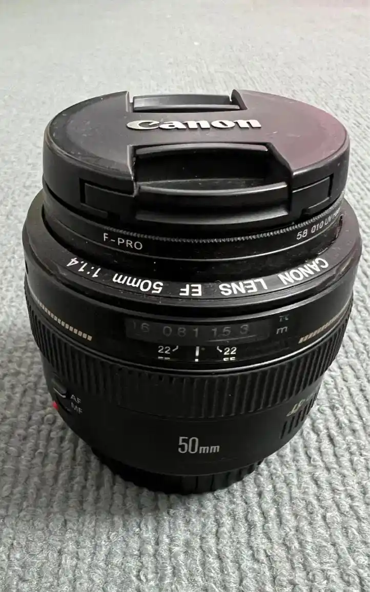 لنز دوربین کانن 50mm f1/4 دست دو