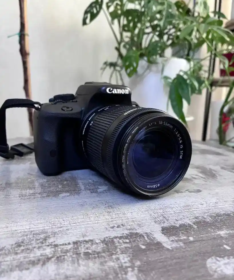 دوربین canon 100D + لنز 18-55 دست دو