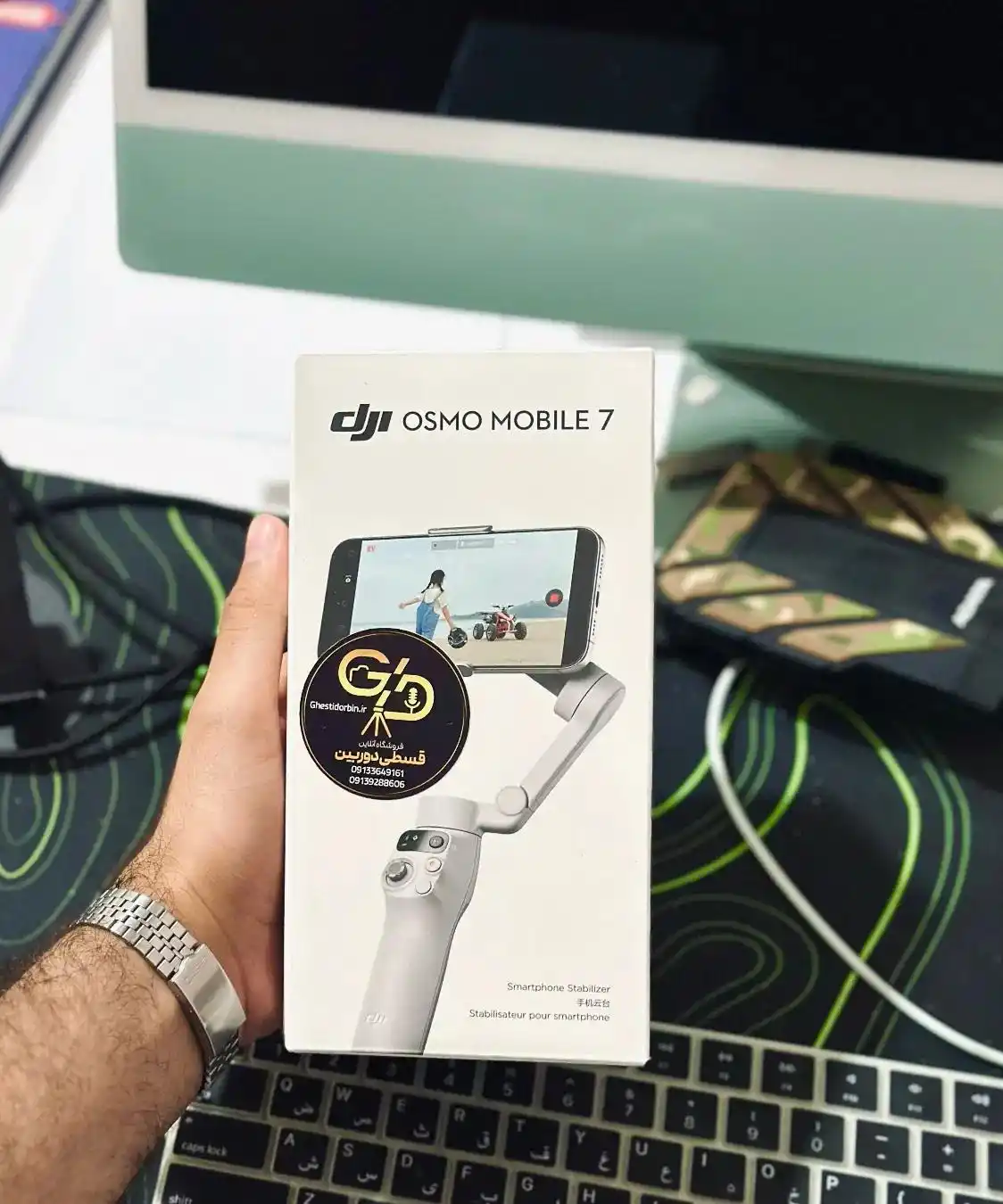 osmo 7 لرزشگیر موبایل دست دو