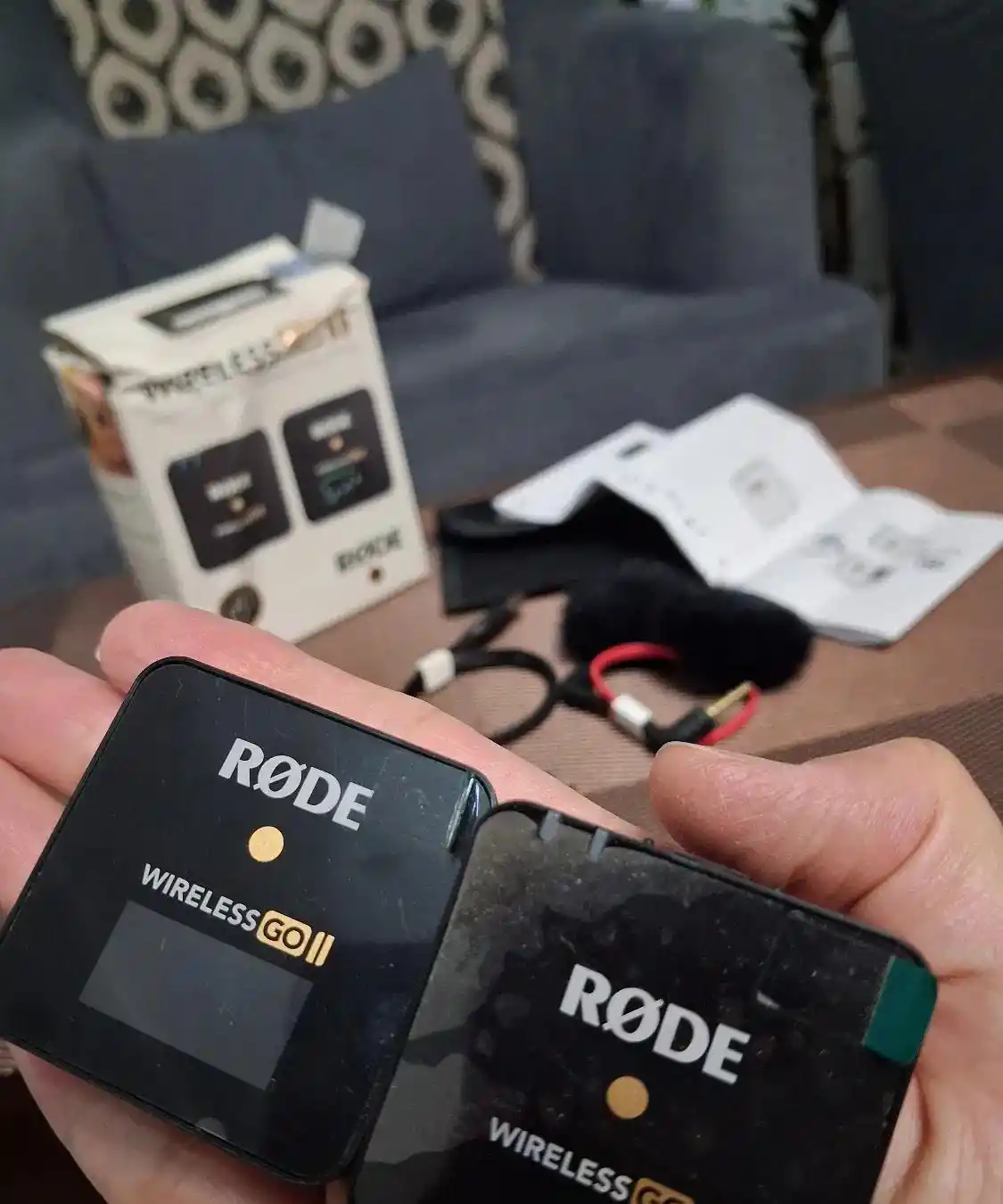 میکروفن حرفه‌ای RODE wireless go 2 دست دو