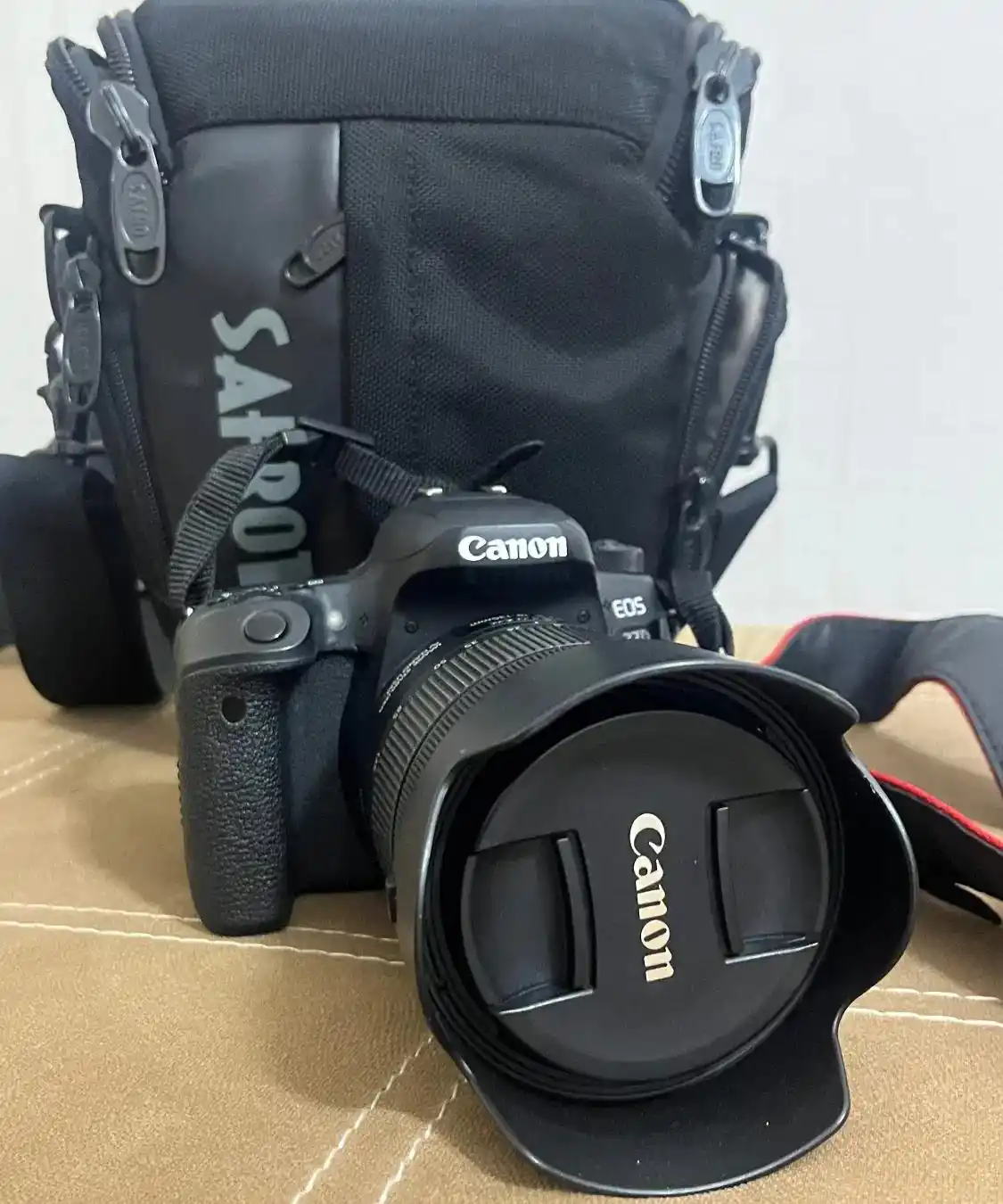 دوربین canon 77d + لنز ۱۸-۱۳۵ دست دو